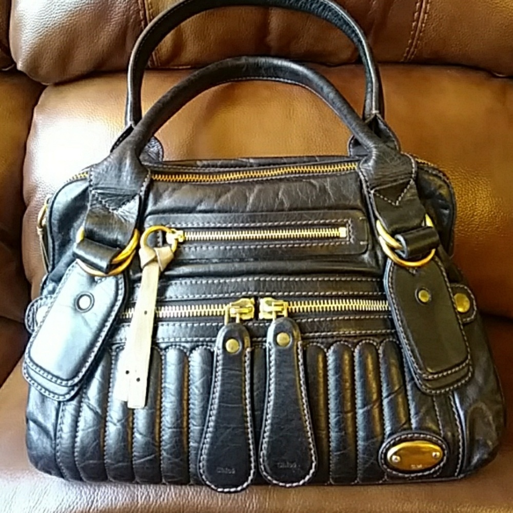 Authentic Chloe Bay Satchel#010856